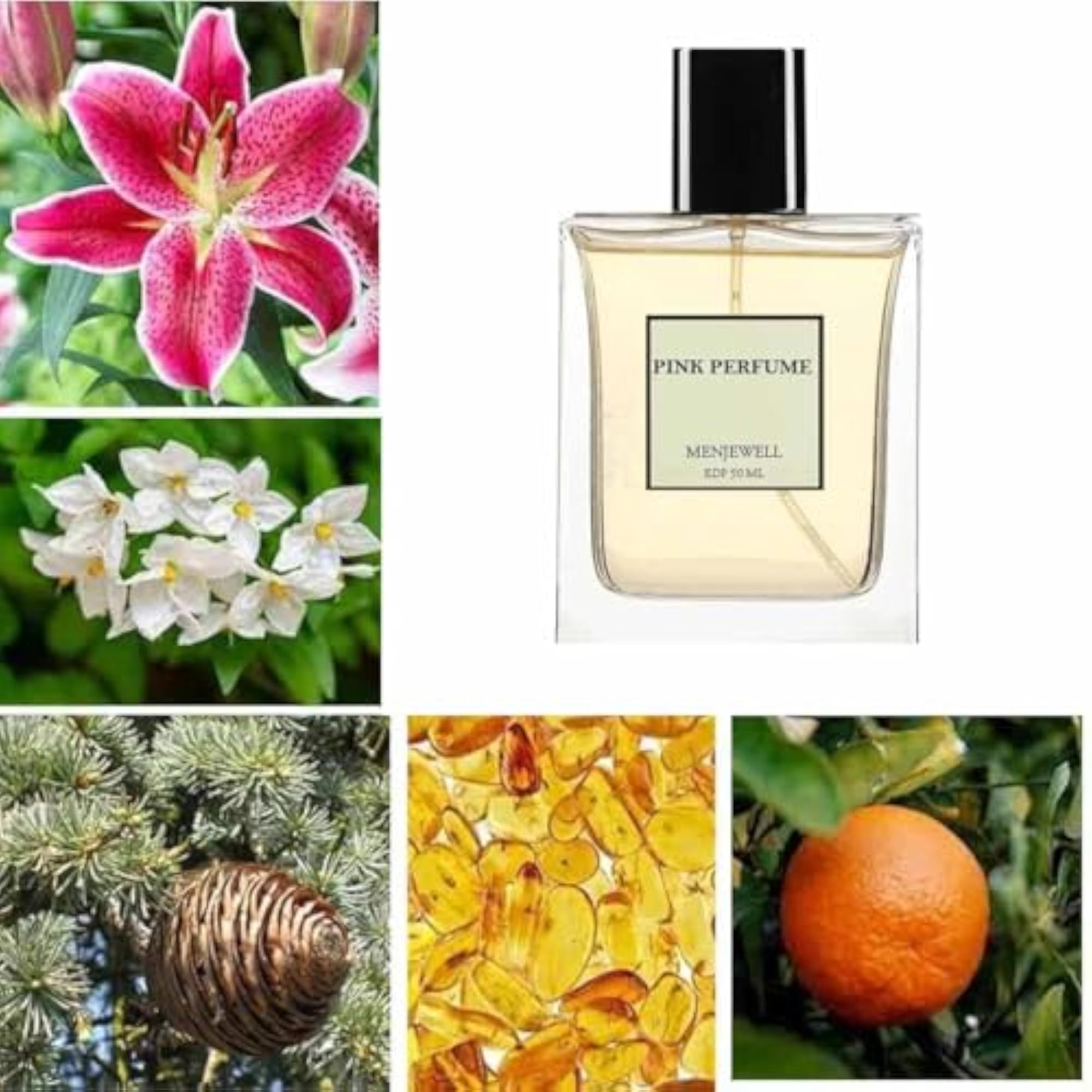 Pink Perfume Eau De Parfum for Men, Natural Long-Lasting Fragrance